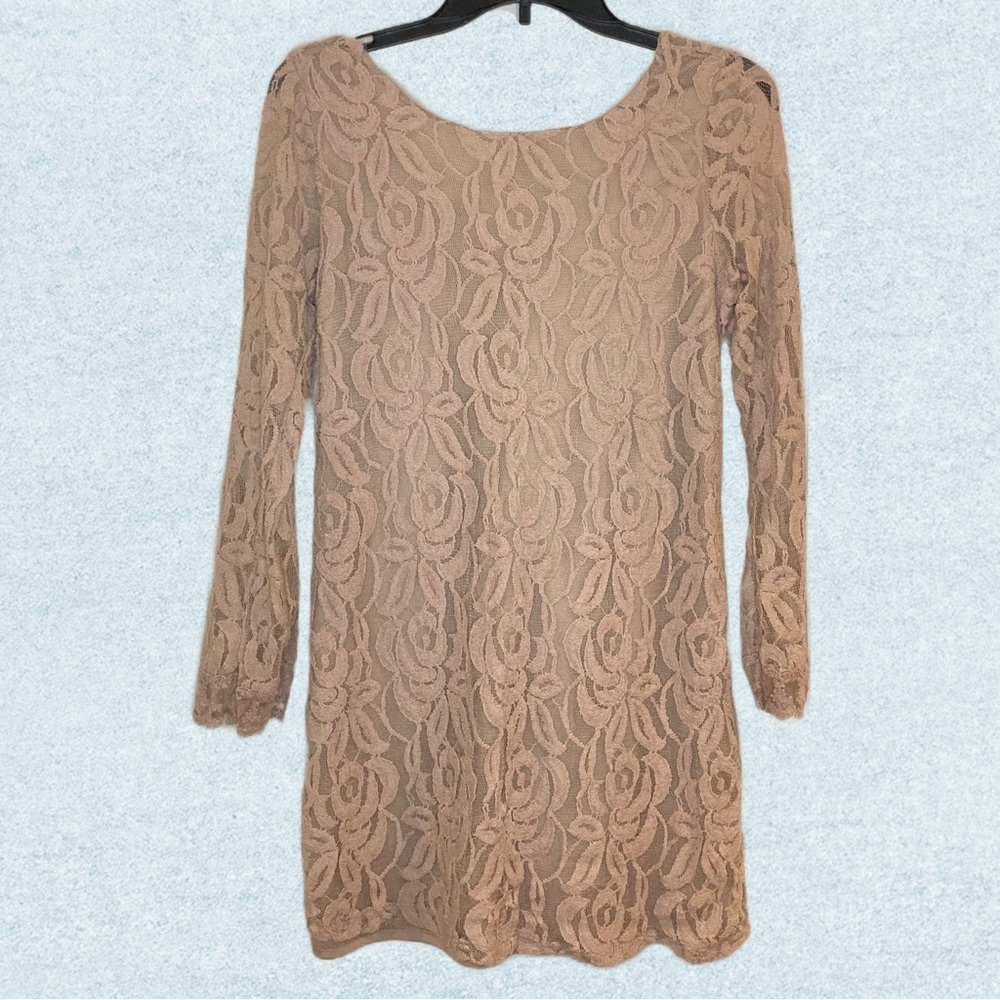 Lace Blush Pink Vintage Shift Dress